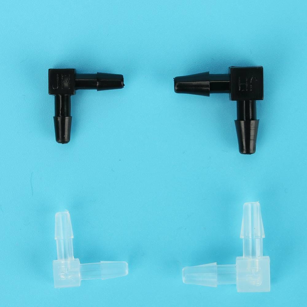 L type 2 ways plastic ink tube connector /fitting