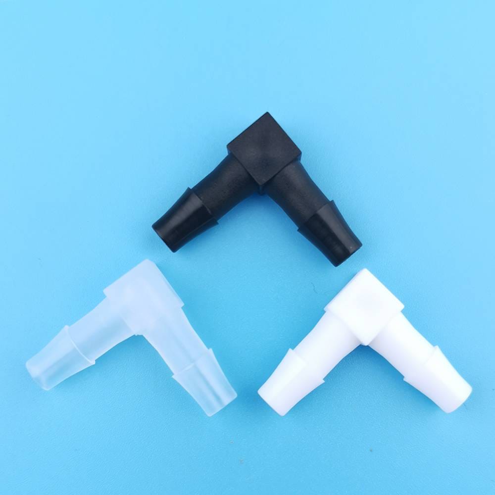 L type 2 ways plastic ink tube connector /fitting