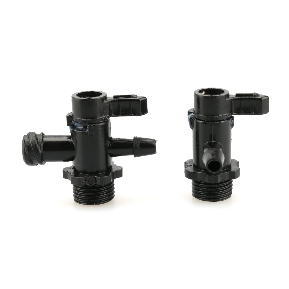 Plastic two-way valve for UV